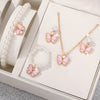 5-Piece Elegant Minimalist Butterfly Necklace and Earrings Jewelry Set — Durable Alloy Pendant for Daily Wear, Ramadan Gifts, Weddings & Birthdays