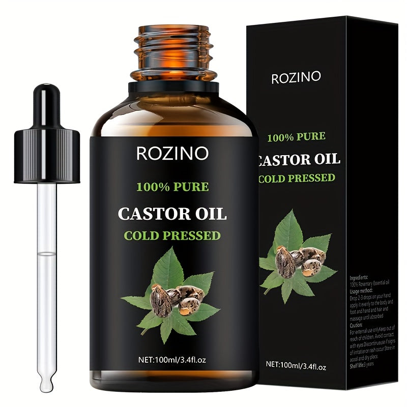 Castor Seed Essential Oil - Multipurpose Hair, Skin & Lash Oil for Massage, Gua Sha, Body & Nails