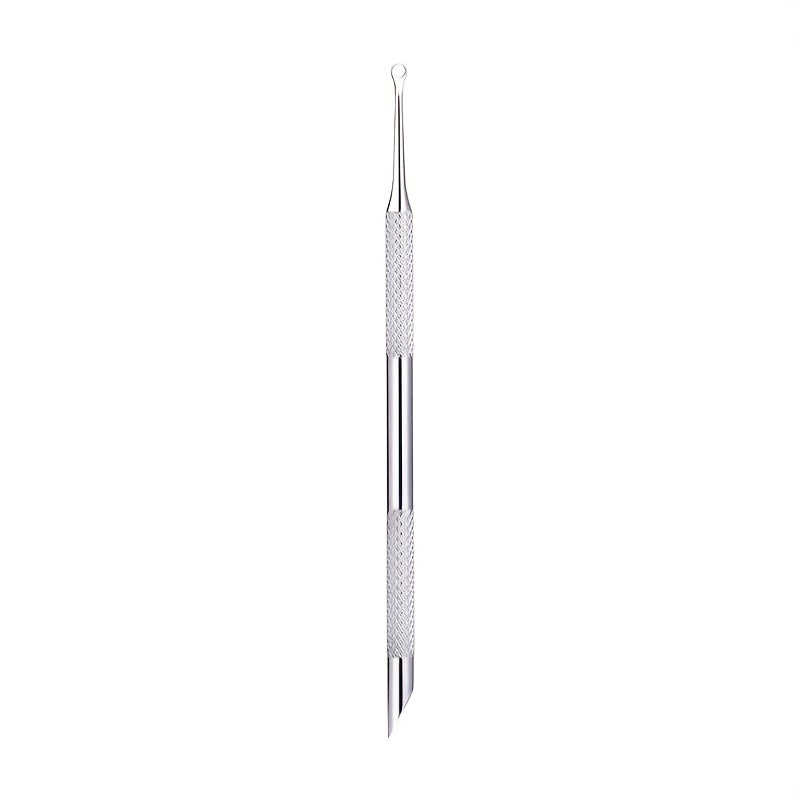Stainless Steel Cuticle Pusher & Nail Care Tool - Dual-Ended Manicure & Pedicure Dead Skin Remover, Portable Durable