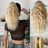 16-Inch (40 cm) Water Wave Claw Ponytail Extension – Heat Resistant Ombre Synthetic Hairpiece for Women