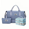 Women's 3-Piece Travel Luggage Set – Large Capacity Tote & Carry-On with Shoe Compartment, Multiple Pockets for Gym, Sports & Short Trips