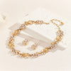 Vintage European-Style Imitation Pearl Necklace and Earring Set — Boho Gift for Wife or Girlfriend