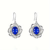Spiral Flower Pendant Necklace for Women – Elegant Blue Glass Bridal & Valentine's Day Jewelry (1-Piece)