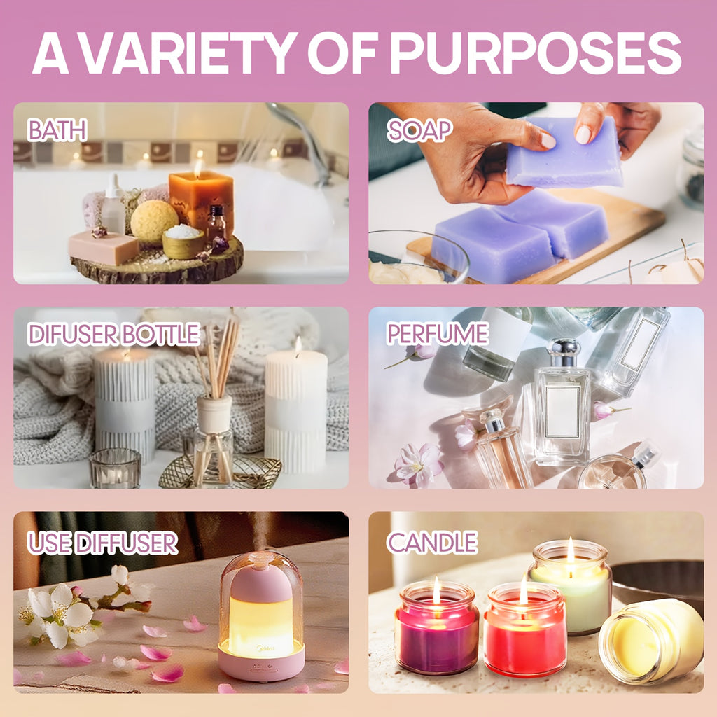 6pc & 18pc Aromatherapy Essential Oil Set - Variety Fragrance Oils for Diffusers, Humidifiers, Candles & Soap Making (Portable Mini Bottles)