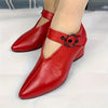 Women's D'Orsay Peep-Toe Block Heels with Fish-Mouth Buckle – Mid Block Heel, Water-Resistant Man-Made Upper