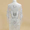 Breathable Embroidered Triangle Scarf 29.5 in x 55.1 in (75 x 140 cm) Lace Tassel Shawl Wrap