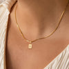 Vintage Pentagonal Sparkling Zircon Necklace - Light Luxury Shimmer Clavicle Chain for Parties & Everyday