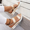 Women's Summer Wedge Sandals - Open Toe Ankle-Strap Platform Heels for Casual Beach & Vacation