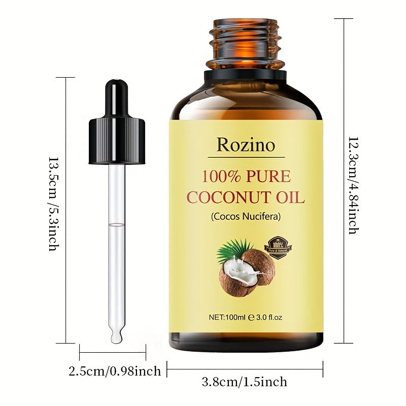 Coconut Oil Moisturizing Skin & Hair Oil for Massage, Gua Sha, Face, Body, Nails & Eyelashes