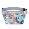Women's Casual Oxford Crossbody Waist Bag - Large Capacity Chest Bag with 5 Zipper Pockets & Adjustable Strap