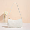 Golden Crocodile-Embossed Shoulder Baguette Bag for Women, Metallic Underarm Purse — Chic Everyday & Mother's Day Gift