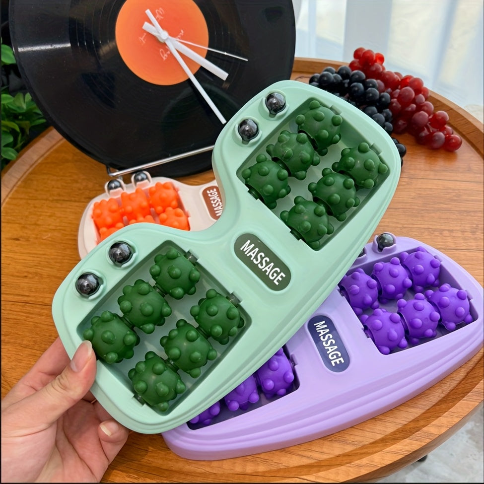 ZMDN Foot Roller Massager with Large Acupressure Balls — Ergonomic Plastic Foot Spa for Reflexology & Lower Leg Massage