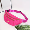 Women's Gray Nylon Fanny Pack - Adjustable Waist Bag with Multiple Zippered Compartments for Running, Travel & Daily Use