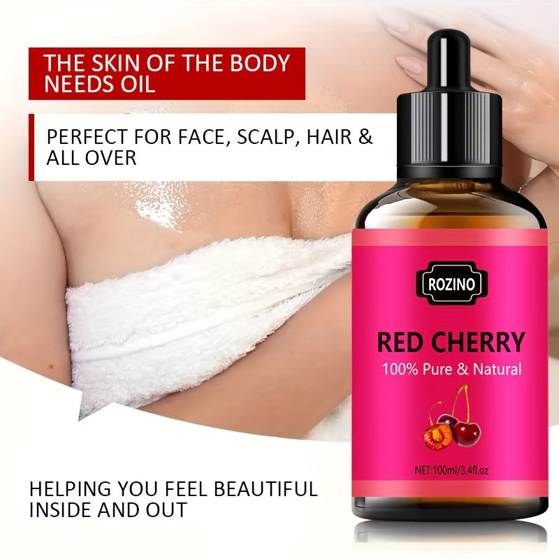 100% Pure Cherry Essential Oil – Sweet Hydrating Plant Oil for Skin, Hair, Nails, Massage & Aromatherapy