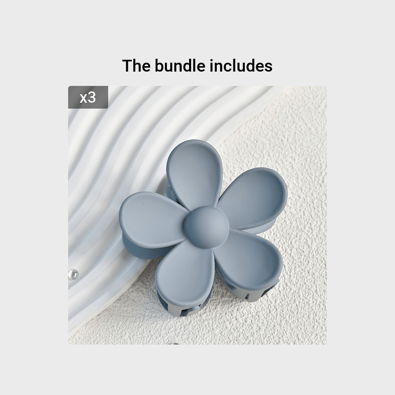 Flower Frosted Candy Hair Claw Clip – Non-Slip Strong Hold Jaw Clip for Women & Girls