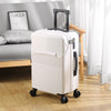 Front-Opening Hard Shell Luggage with Cup Holder & Combination Lock – Lightweight Spinner Suitcase 20–26 in (50–66 cm), Zipper Closure, Smooth-Rolling Wheels