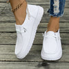 Women's One-Strap Ballet Flats - Comfortable Fabric Flats