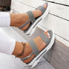 Women's Summer Wedge Sandals - Open Toe Ankle-Strap Platform Heels for Casual Beach & Vacation