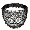 4-Color Lace Headband with Pearl Pendant & Rhinestones — Elastic Wide Hairband for Women, Party & Casual