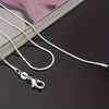 Unisex Snake Chain Necklace 16–30 in (41–76 cm) Lock Clasp Collarbone Chain for Casual & Wedding
