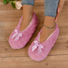 Women's Winter Plush Slip-On Slippers - Soft Indoor House Shoes with Barefoot Sensation Sole, Hand Washable, Cozy European Style (White/Black/Nude)