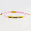 Don't Let Hard Days Win Adjustable Stainless Steel Tube Bracelet - Handmade Inspirational Gift for Women & Men