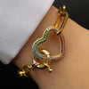 Double Buckle Stainless Steel Bracelet for Women & Girls, Elegant Everyday Gift for Valentine's Day