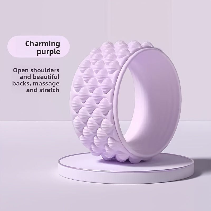 Pilates Wheel & Back Massager – Manual Core Roller with Sturdy Base for Spinal Decompression and Ab Strengthening | Home Gym Equipment (Pink / Light Blue / Light Purple)