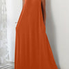 Women's Plus Size Sleeveless Maxi Dress - Elegant A-Line Solid Color, Medium Stretch for Spring & Summer
