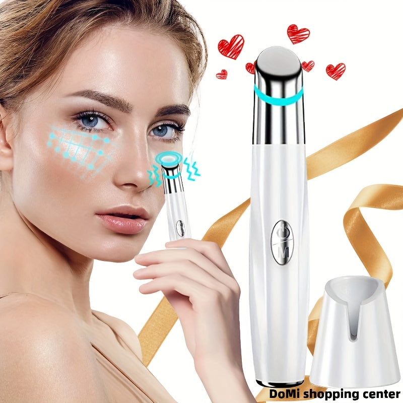 Rechargeable Vibration Eye Massager Pen - Portable Eye & Facial Massage Stick