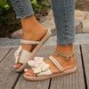 Women's Bowknot Slide Sandals – Lightweight Casual Open-Toe Flat Slip-On Summer Shoes