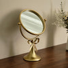 Elegant Wrought Iron Adjustable Tabletop Vanity Mirror – HD Rotating Makeup Mirror, Macaron Color Options