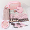 35-Piece Professional Makeup Brush Set with Sponge, Cleaning Bowl, Velvet Pouch & Travel Bag – Soft Nylon Bristles for Foundation & Eyeshadow