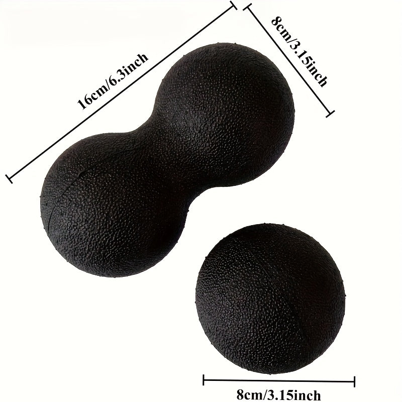 2-Pack EPP Massage Balls for Yoga and Fitness - Textured Trigger Point Muscle Massagers for Back, Feet and Deep Tissue Relief