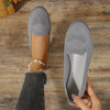 Breathable Slip-On Flat Shoes for Women, Comfortable Round Toe, Slip-Resistant PU Sole (Large Sizes)