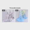 Vintage Magpie Print Long Imitation Silk Chiffon Scarf, Lightweight Shawl Wrap