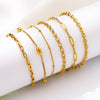 6-Pack Women's Stainless Steel Stackable Cuff Bracelets - Elegant Boho Set for Daily Wear & Parties