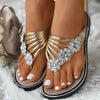 Women's Flat Slide Sandals – Floral Flip Flops, Lightweight PVC Sole, Crisscross Strappy Summer Sandals