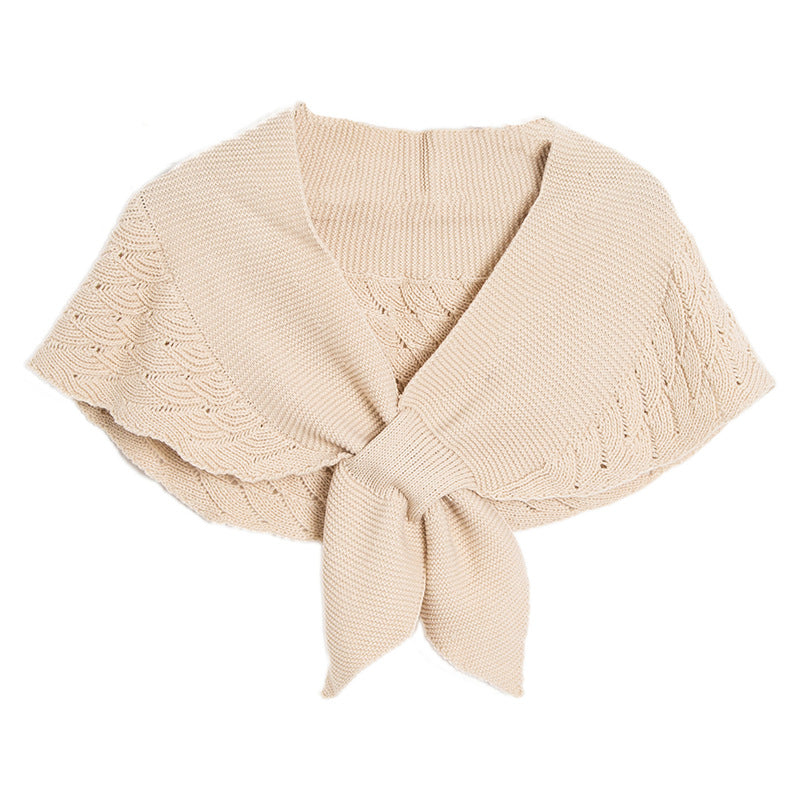 Lightweight Openwork Yarn Shawl - Women's Polyester Casual Wrap, Machine Washable Layering Scarf