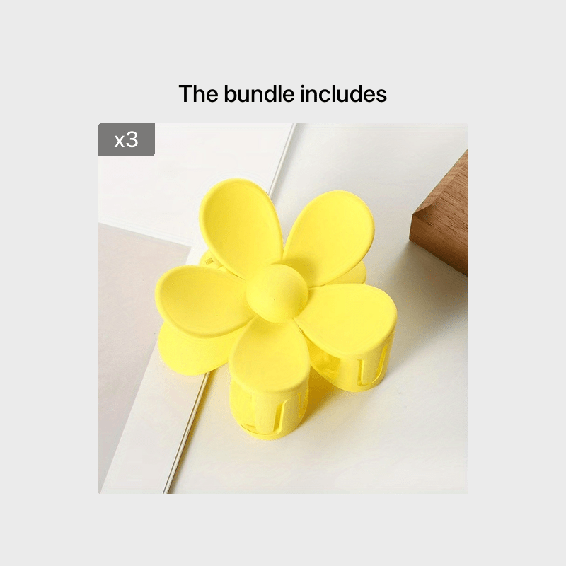 Flower Frosted Candy Hair Claw Clip – Non-Slip Strong Hold Jaw Clip for Women & Girls