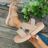 Women's Slip-On Open-Toe Crisscross Sandals - Breathable Fabric Upper & Lightweight EVA Sole for Summer Beach and Casual Wear