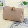 Compact Nylon Makeup Organizer Bag with Zipper – Unisex Travel Cosmetic & Toiletry Case (Beige/Black)