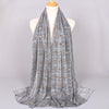 Women's Solid Color Metallic Scarf - Lightweight Breathable Shawl Wrap