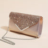 Women's Sequin Envelope Clutch Bag – Chain Shoulder Crossbody for Prom & Parties