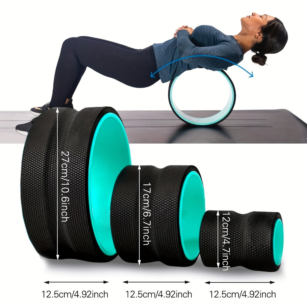 3-Piece Massage & Stretching Wheel Set for Back, Neck & Feet - Full-Body Relaxation