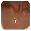 Initials Necklace for Women, 14K Gold Plated Delicate Monogram Pendant, Personalized Name Jewelry Gift