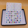100 Pairs Colorful Rhinestone Plastic Stud Earrings Set – Mixed Sparkly Glue-Back Fashion Earrings