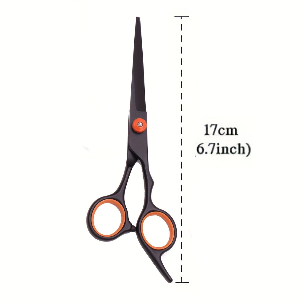 Left-Handed Professional Hair Scissors — Japanese Stainless Steel, Ergonomic Orange Accent, 5 cm (2.0 in) Blade, Texturizing for Fine & Wavy Hair
