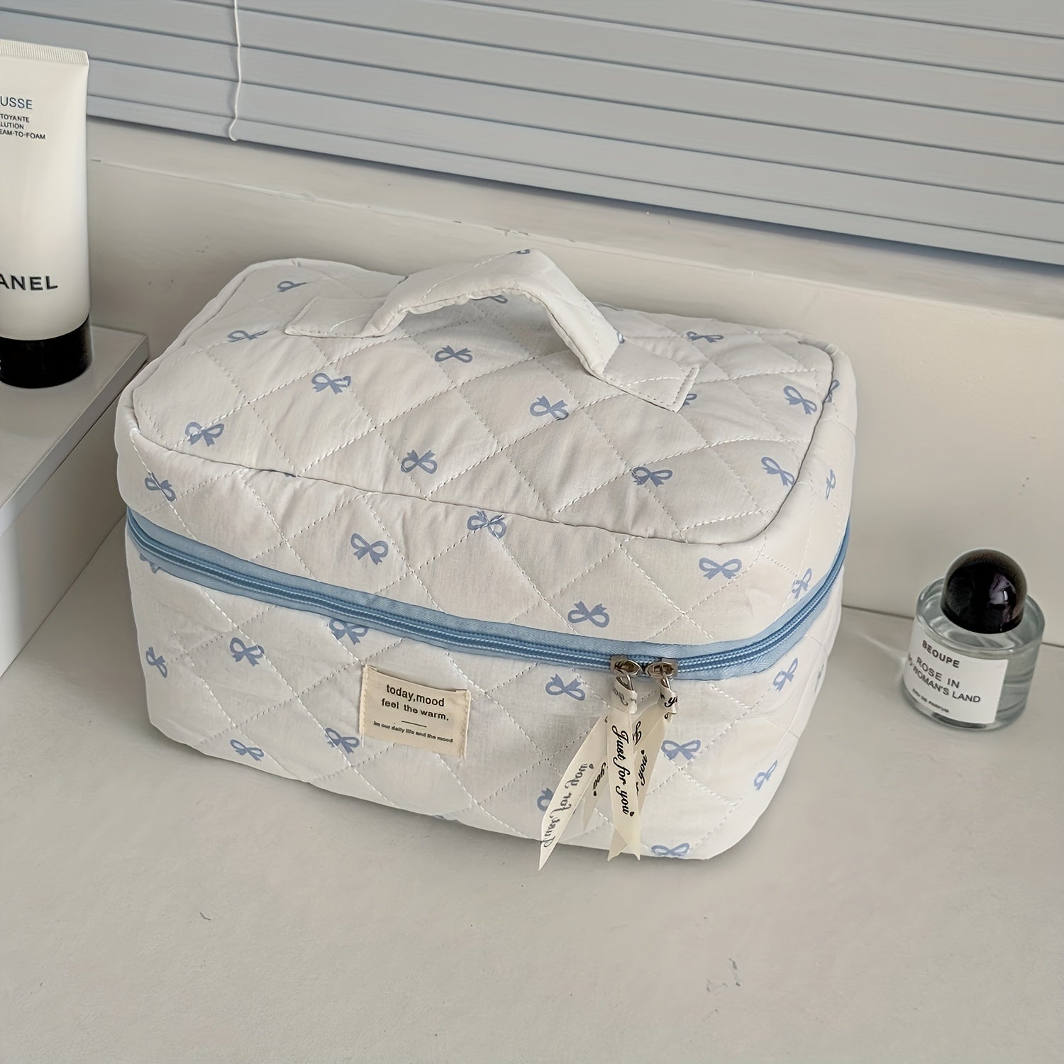 3-Piece Pink Sweet Bow Makeup Bag Set - Large Capacity Travel Cosmetic Organizer Toiletry Pouches