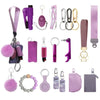 Wristlet Keychain Set with RFID Wallet Card Holder and Bottle Opener Car Keychain Accessories for Women
